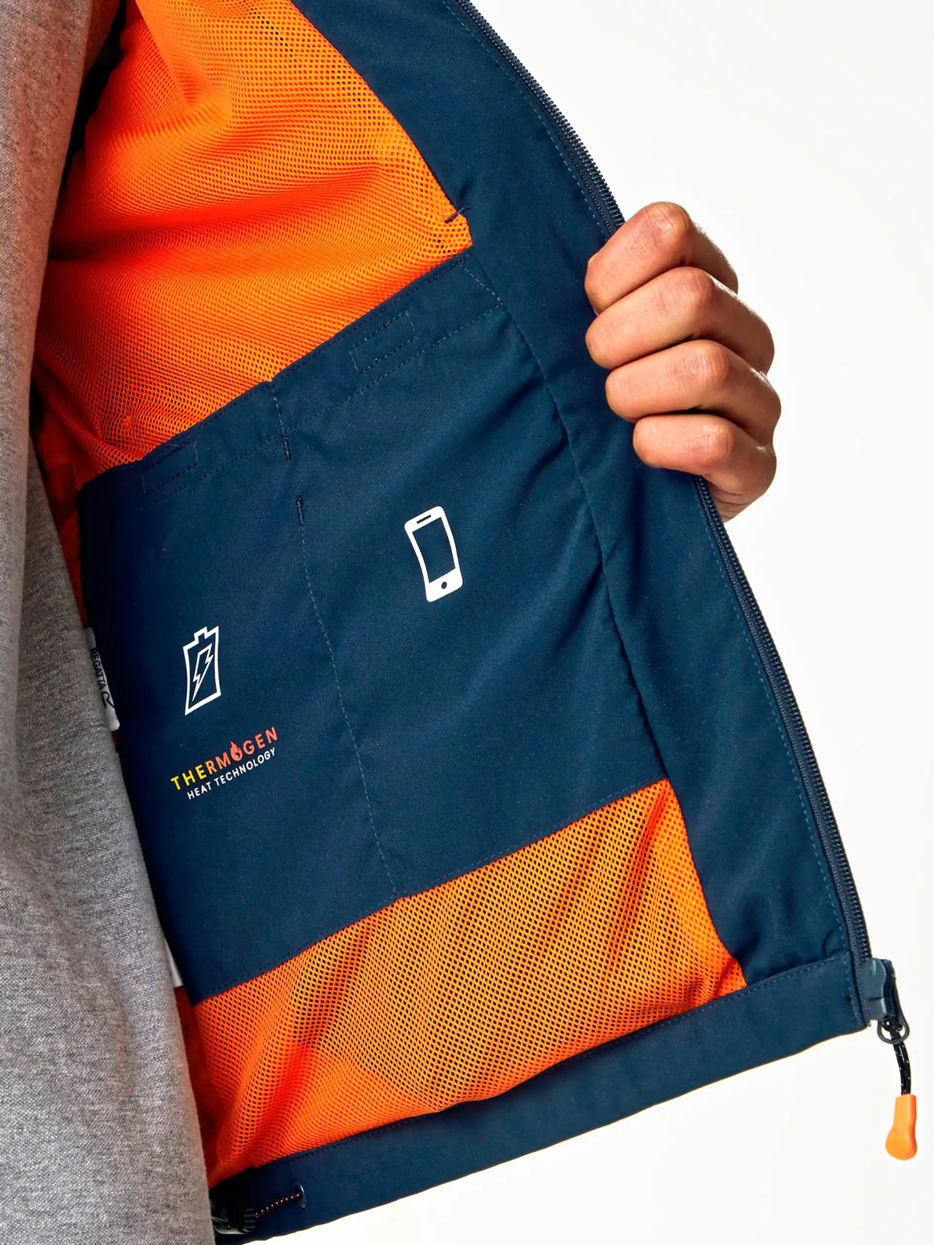 regatta-tra739-thermogen-powercell-5000-heated-softshell-jacket-navy-magma-orange-detail-7 Regatta Thermogen Powercell 5000 Heated Softshell Jacket