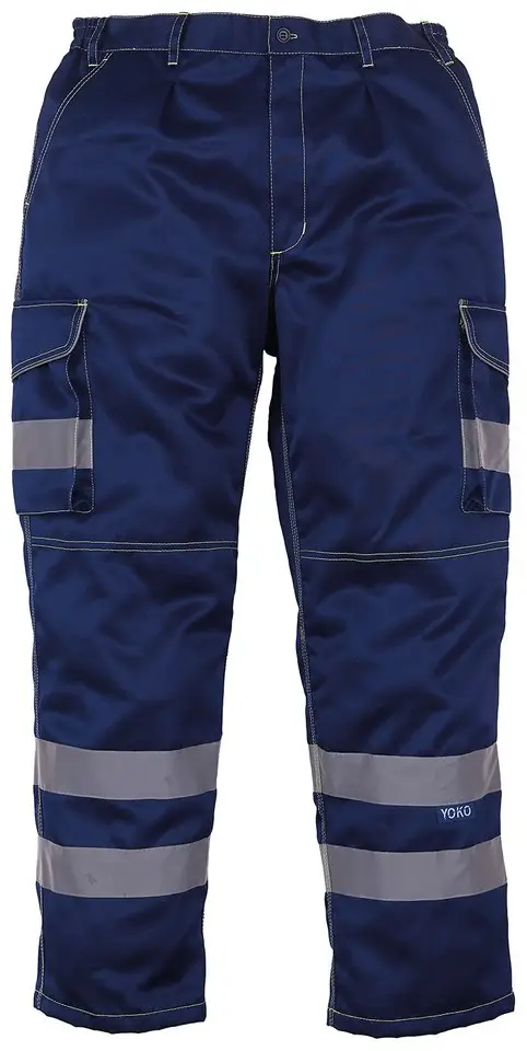 YOKO High Visibility Cargo Trousers with Knee Pad Pockets