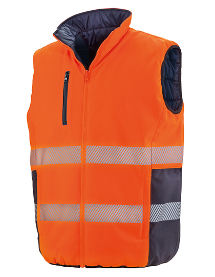 Result Reversible Soft Padded Safety Gilet