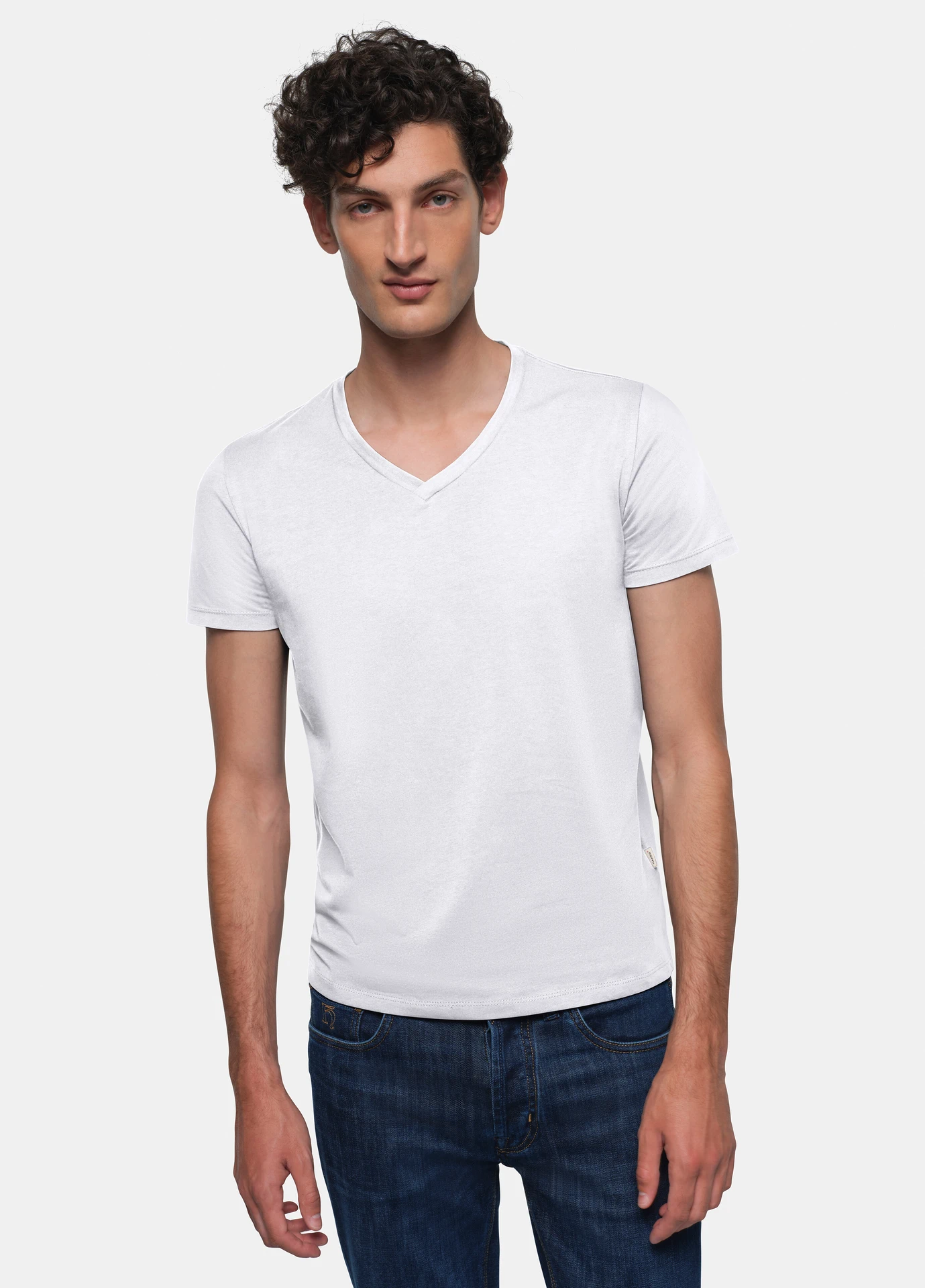 hakro-272-v-shirt-stretch-weiss-model-0 HAKRO V-Shirt 272 Stretch