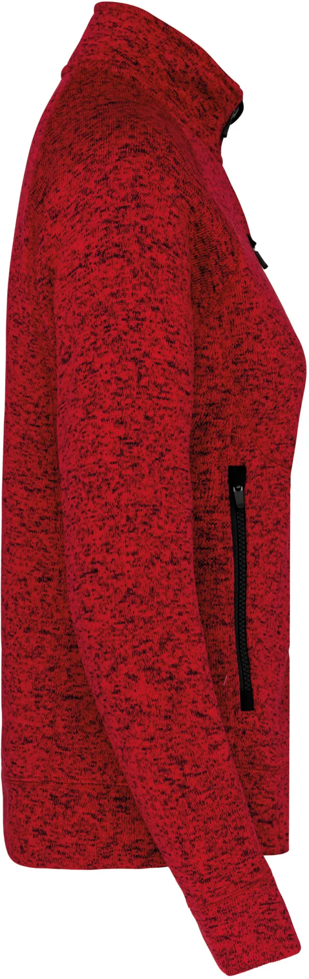 Kariban Damen Melange Strickfleece Jacke