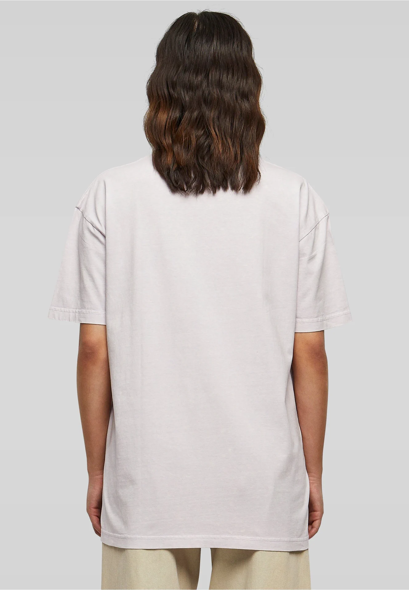 Build Your Brand Ladies Oversized Acid Wash Tee