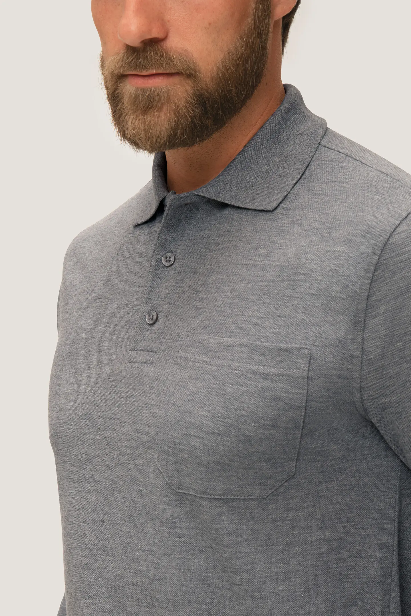 HAKRO Longsleeve-Pocket-Poloshirt 809 Top