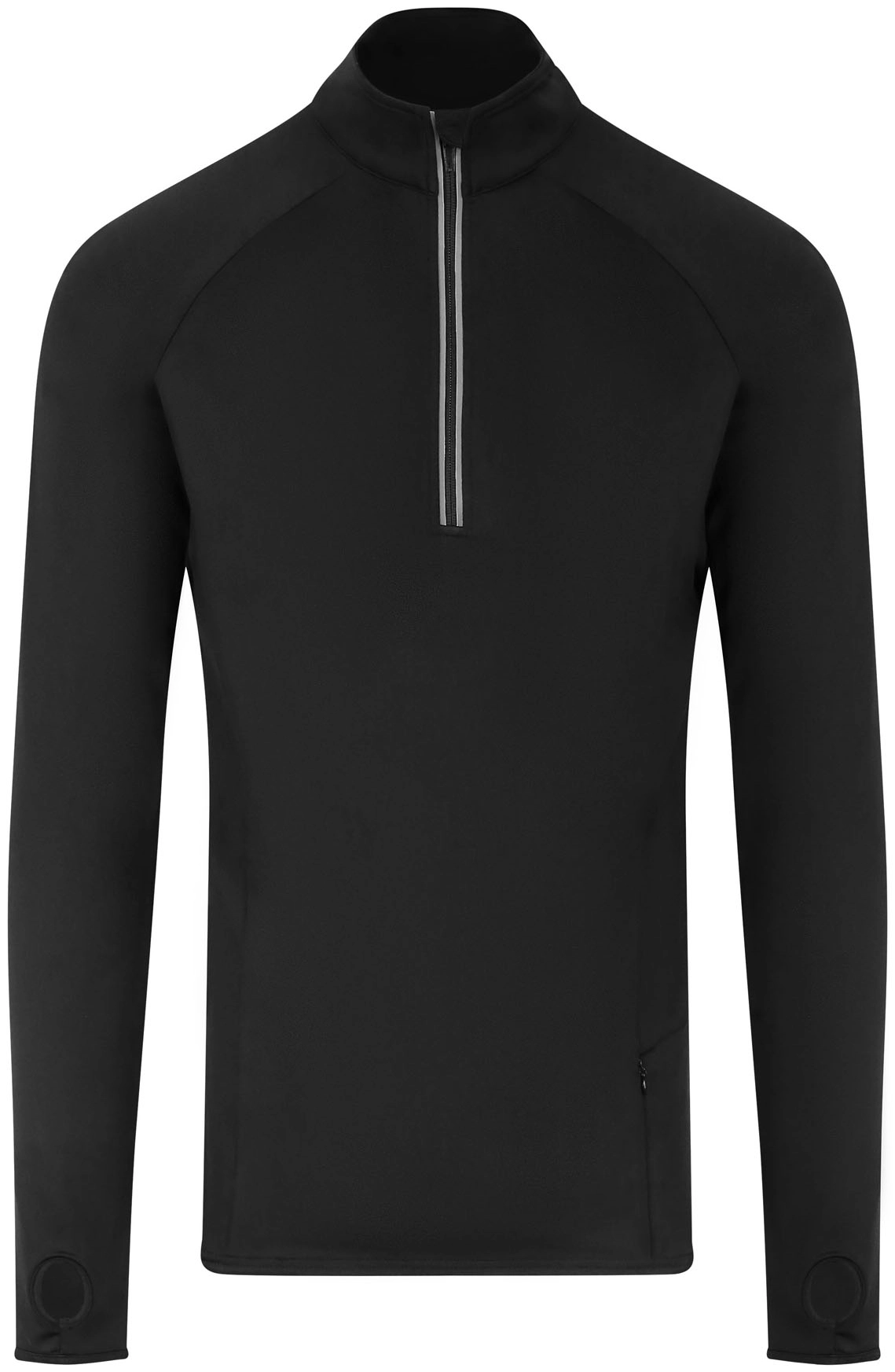 justcool-jc030-cool-flex-half-zip-top-jetblack-front-1 Just Cool Cool-Flex 1/2 Zip Top