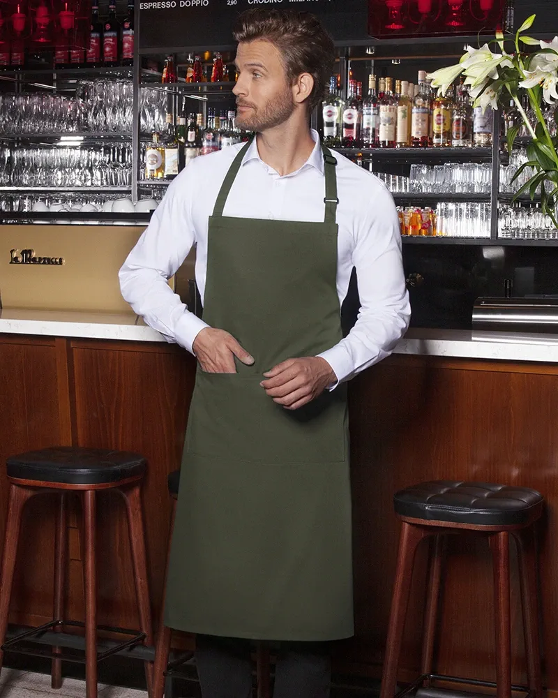 KARLOWSKY Latzschürze Basic mit Tasche und Schnalle