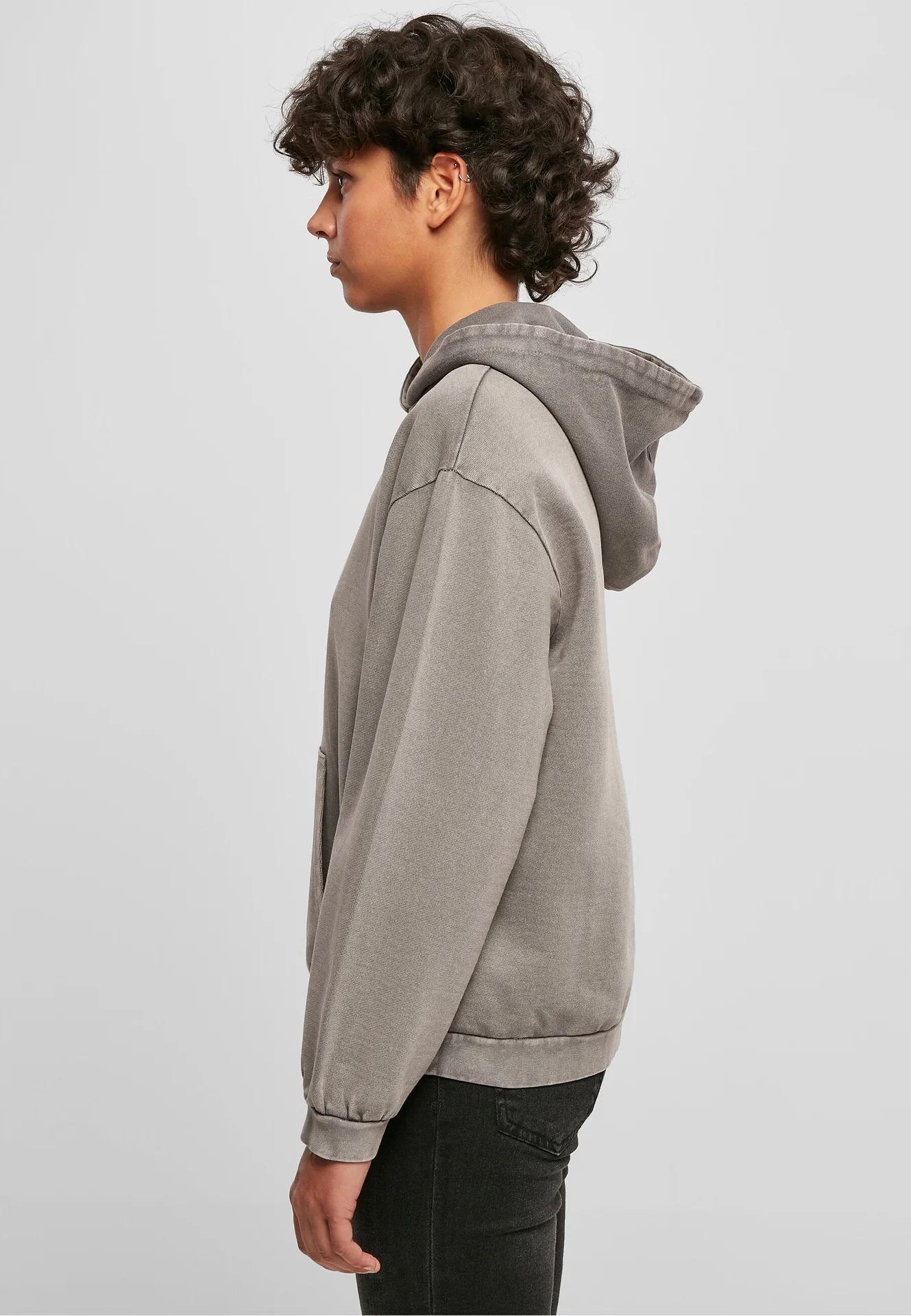 Build Your Brand Ladies Acid Washed Oversize Hoody