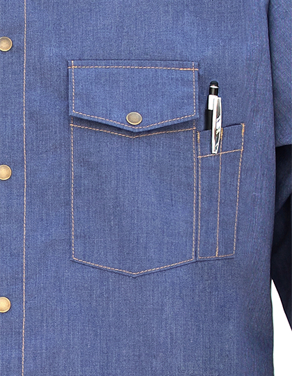 KARLOWSKY Kochhemd Jeans-Style KARLOWSKY Kochhemd Jeans-Style