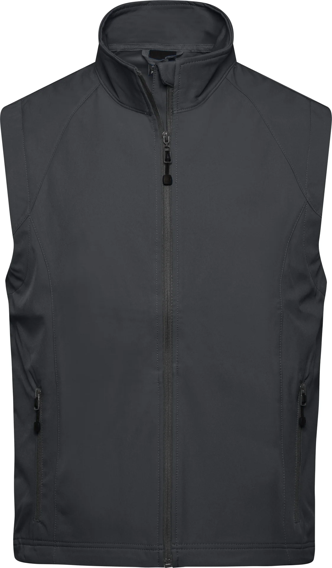 jn1022-mens-softshell-vest-black-front-3 James & Nicholson Men's Stretch Softshell Vest