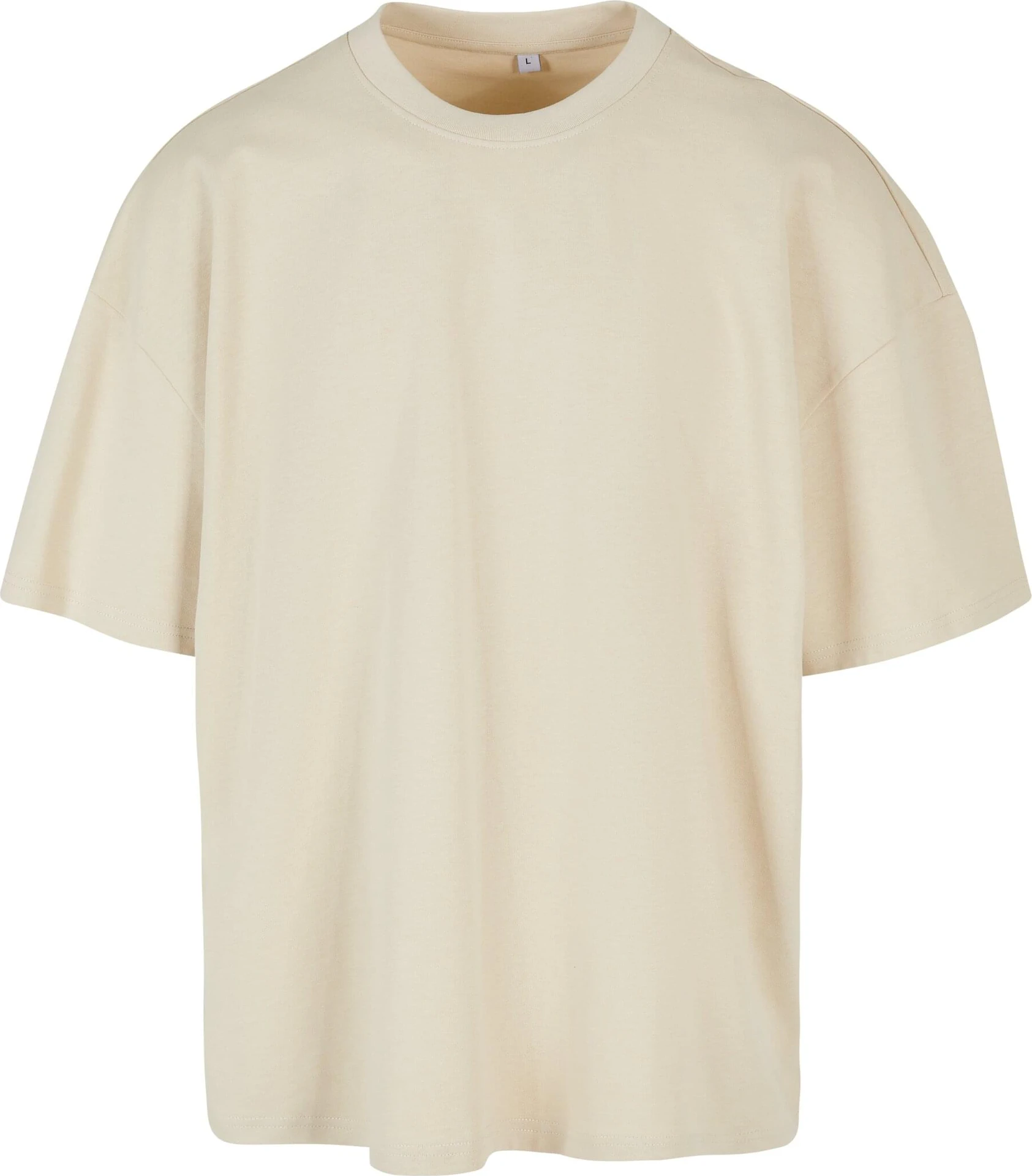 BYB-BY163-ultra-heavy-cotton-box-t-shirt-sand-front-4 Build Your Brand Ultra Heavy Cotton Box Tee