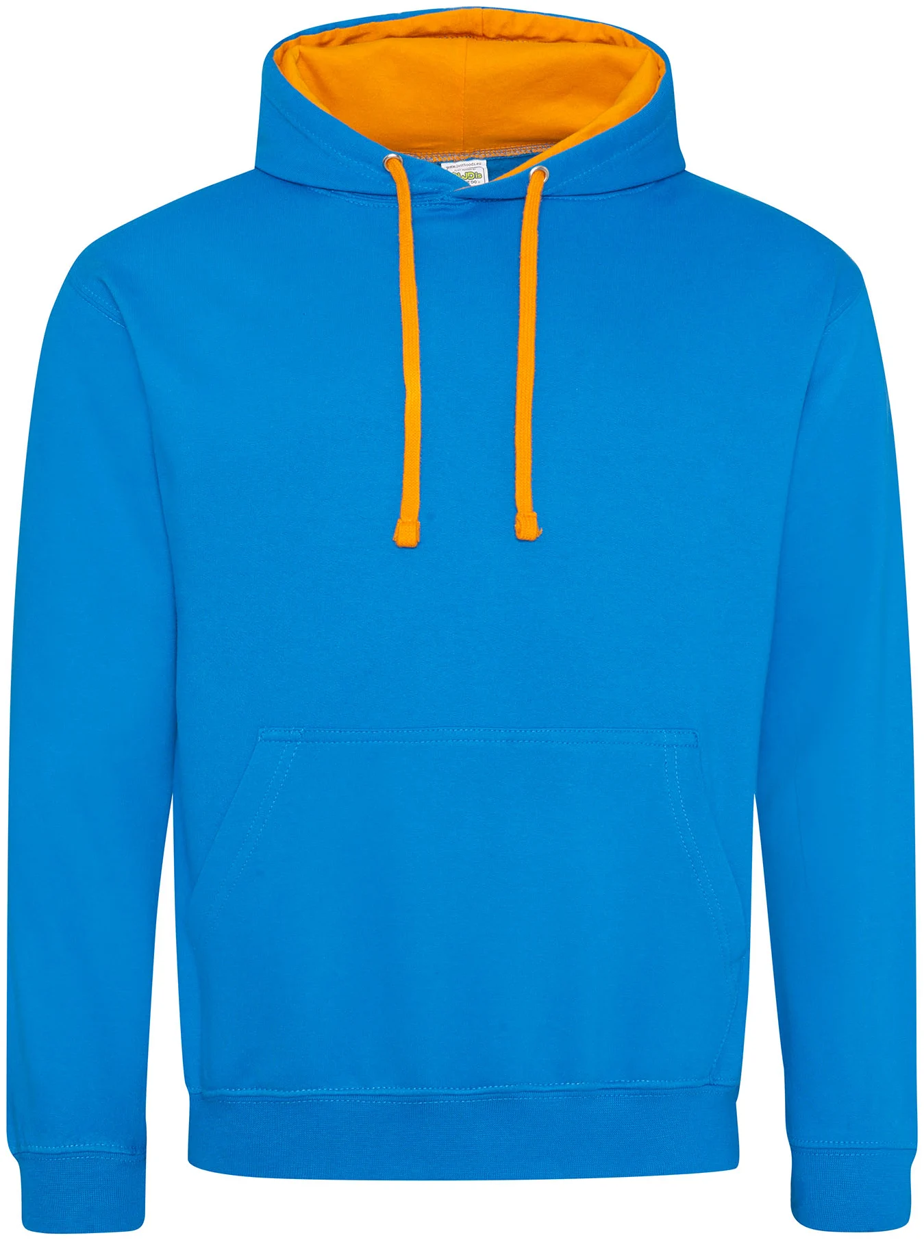 justhoods-jh003-varsity-hoodie-sapphireblue-orangecrush-front-1 Just Hoods Varsity Hoodie