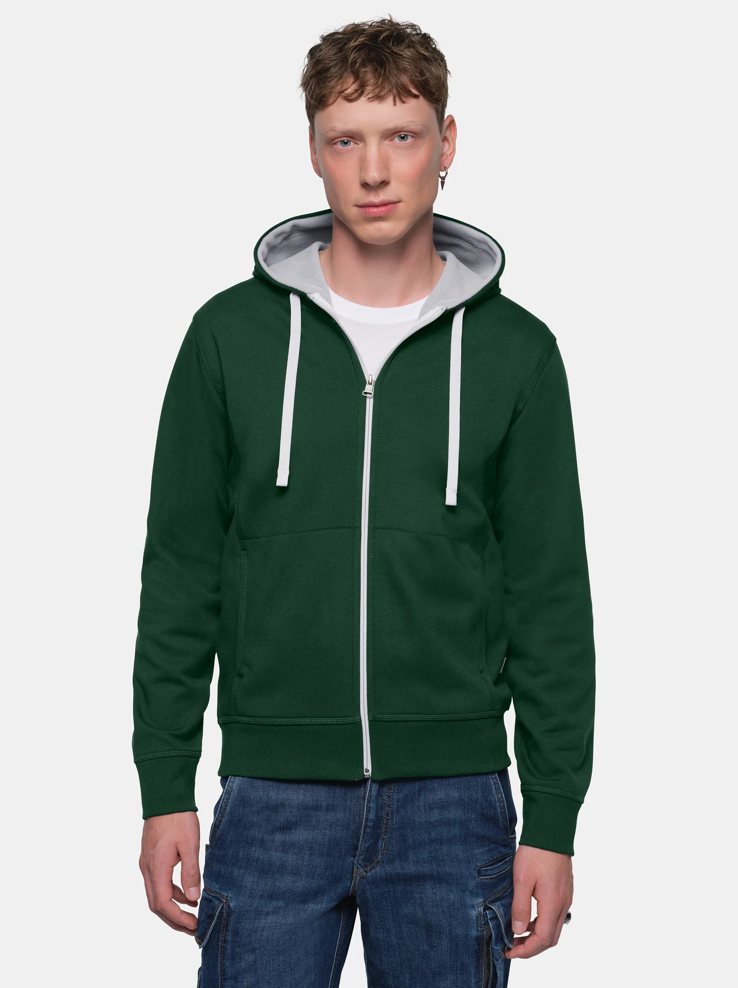 hakro-455-kapuzenjacke-bonded-eco-tanne-silber-model-0 HAKRO Kapuzenjacke 455 Bonded