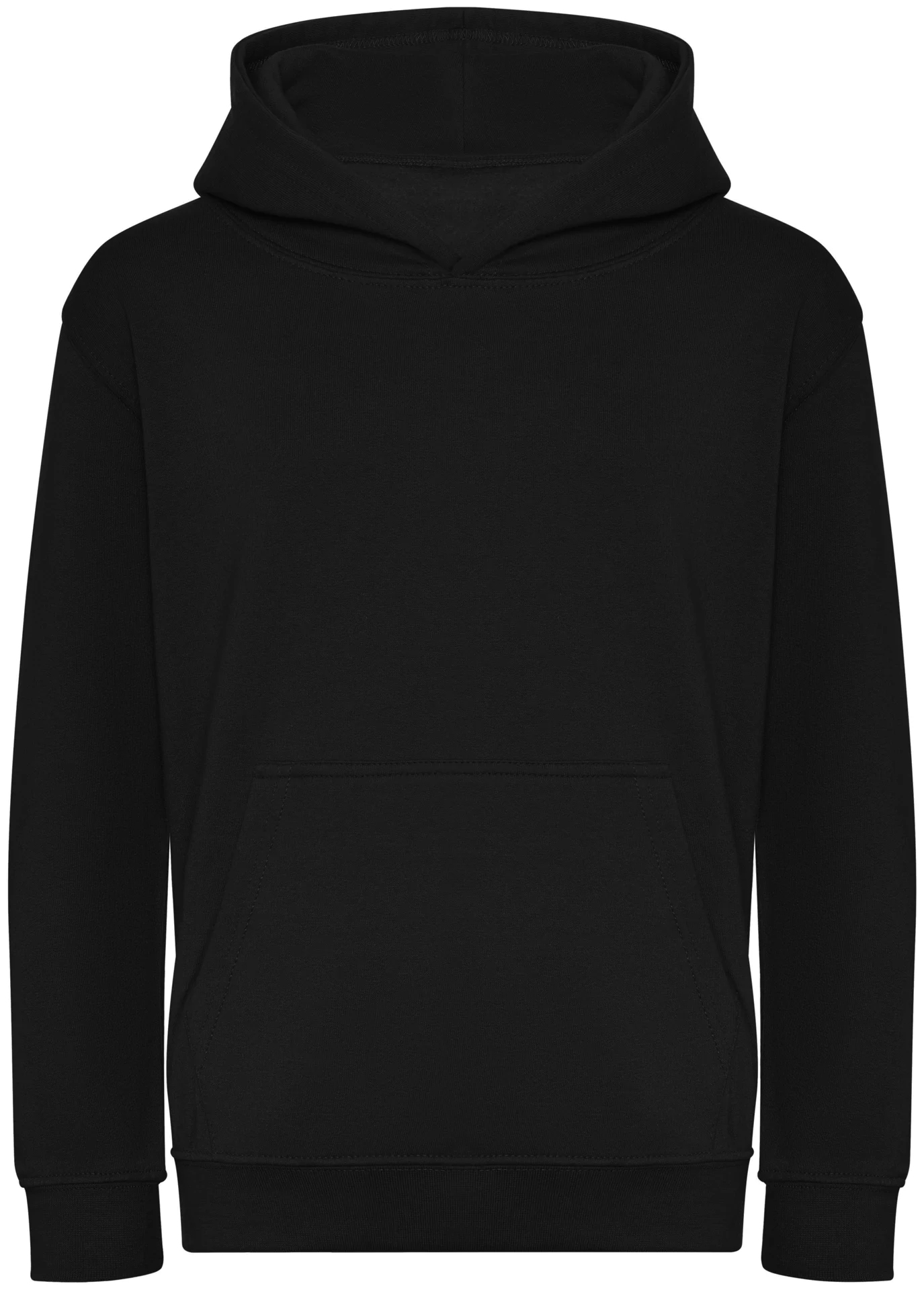 justhoods-jh201j-kids-organic-hoodie-deepblack-front-1 Just Hoods Kids Organic Hoodie
