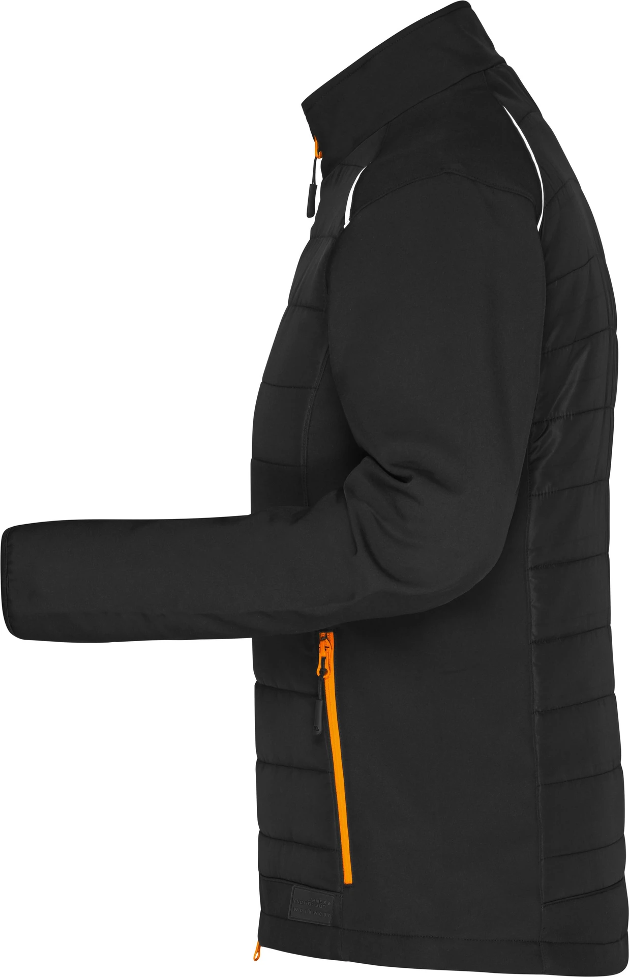 jn1819-ladies-hybrid-jacket-black-neonorange-left-4 James & Nicholson Ladies Hybrid Jacket 1819
