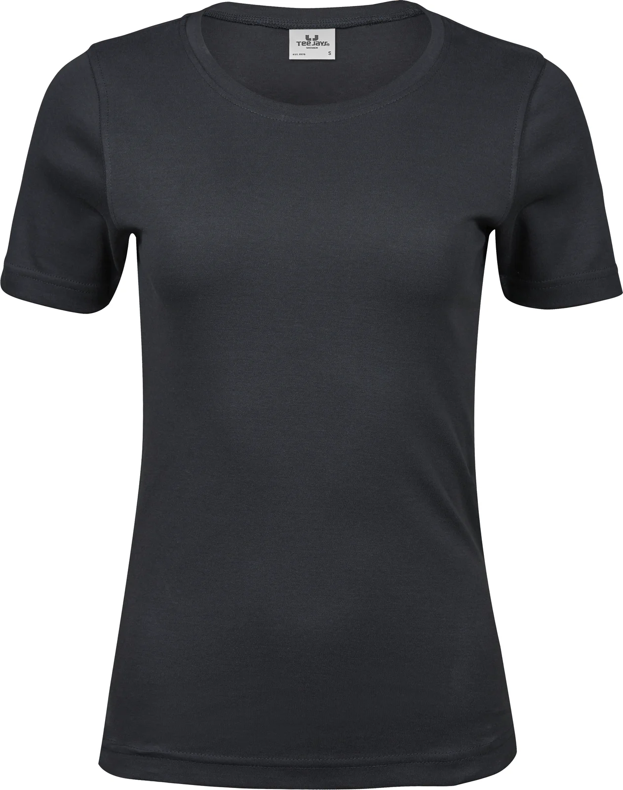 tee-jays-580-womens-interlock-t-shirt-darkgrey-front-1 Tee Jays Women's Interlock Tee