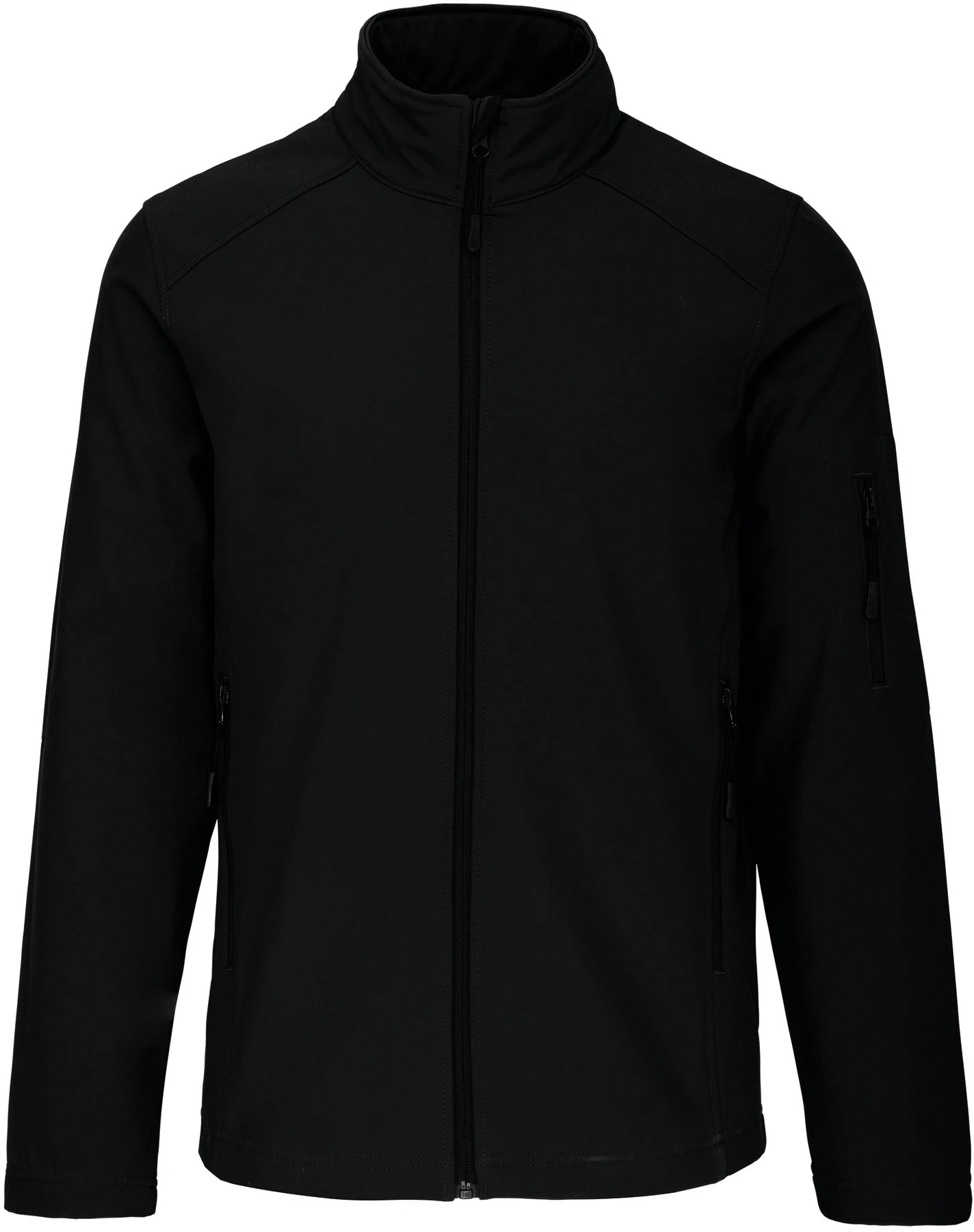 kariban-K402-kinder-3-lagen-softshell-jacke-black-front-3 Kariban Kinder Softshell Jacke