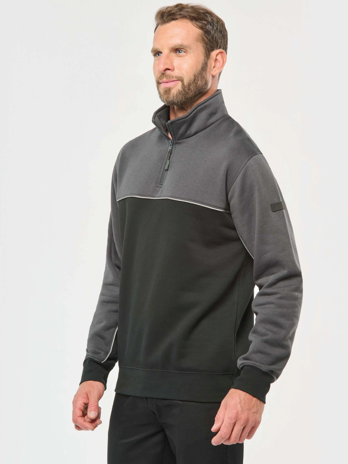 Kariban Unisex Workwear Sweater mit 1/4 Zip