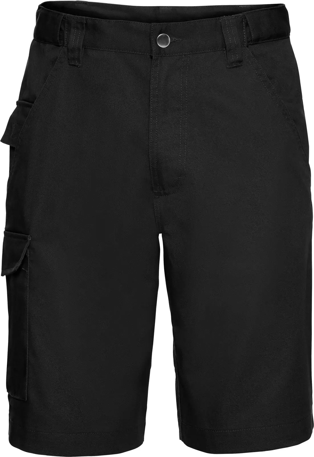 russell-r002m-poly-cotton-twill-shorts-black-front-3 Russell Workwear Polycotton Twill Shorts