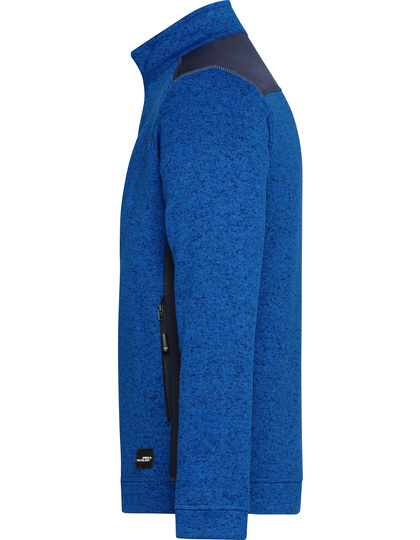 James & Nicholson Men's Knitted Workwear Fleece Jacket -STRONG-