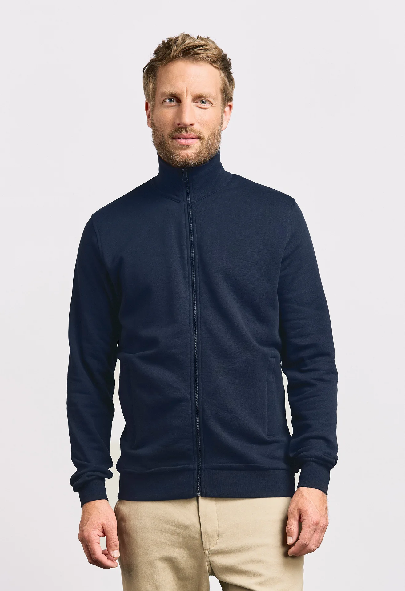 promodoro-5290-mens-jacket-stand-up-collar-navy-model-0 Promodoro Men's Jacket Stand-Up Collar