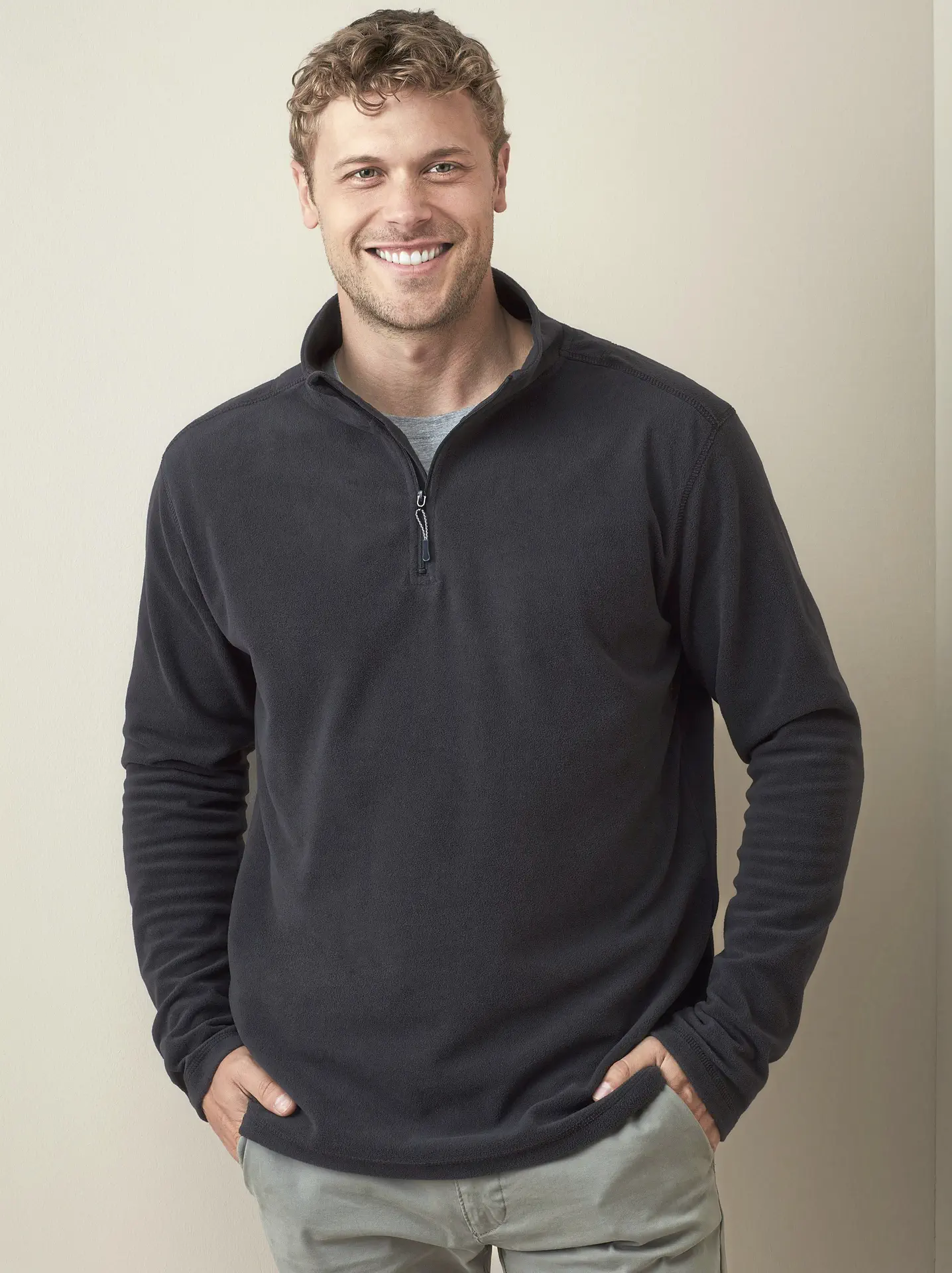stedman-st5020-classic-fleece-half-zip-greysteel-model-1 Stedman Active Fleece Half Zip