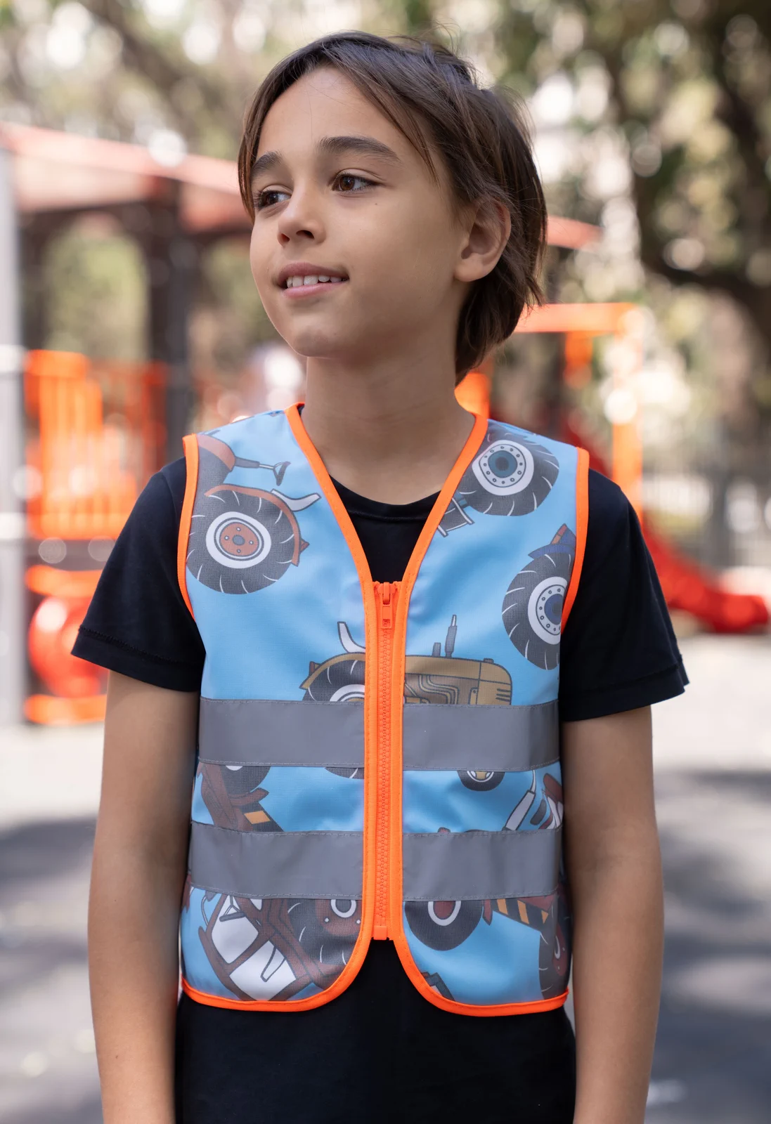 korntex-actwor-childrens-safety-vest-action-working-heroes-co2-neutral-tractor-model-1 Korntex Kinder Warnweste Action Line Working Heroes