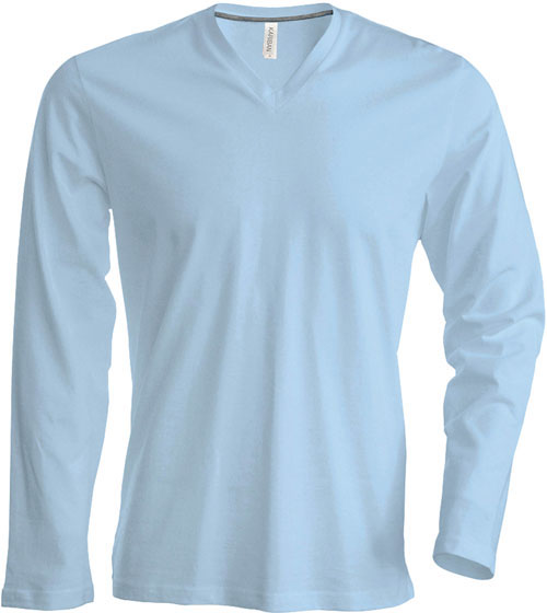 Kariban Herren V-Neck T-Shirt langarm