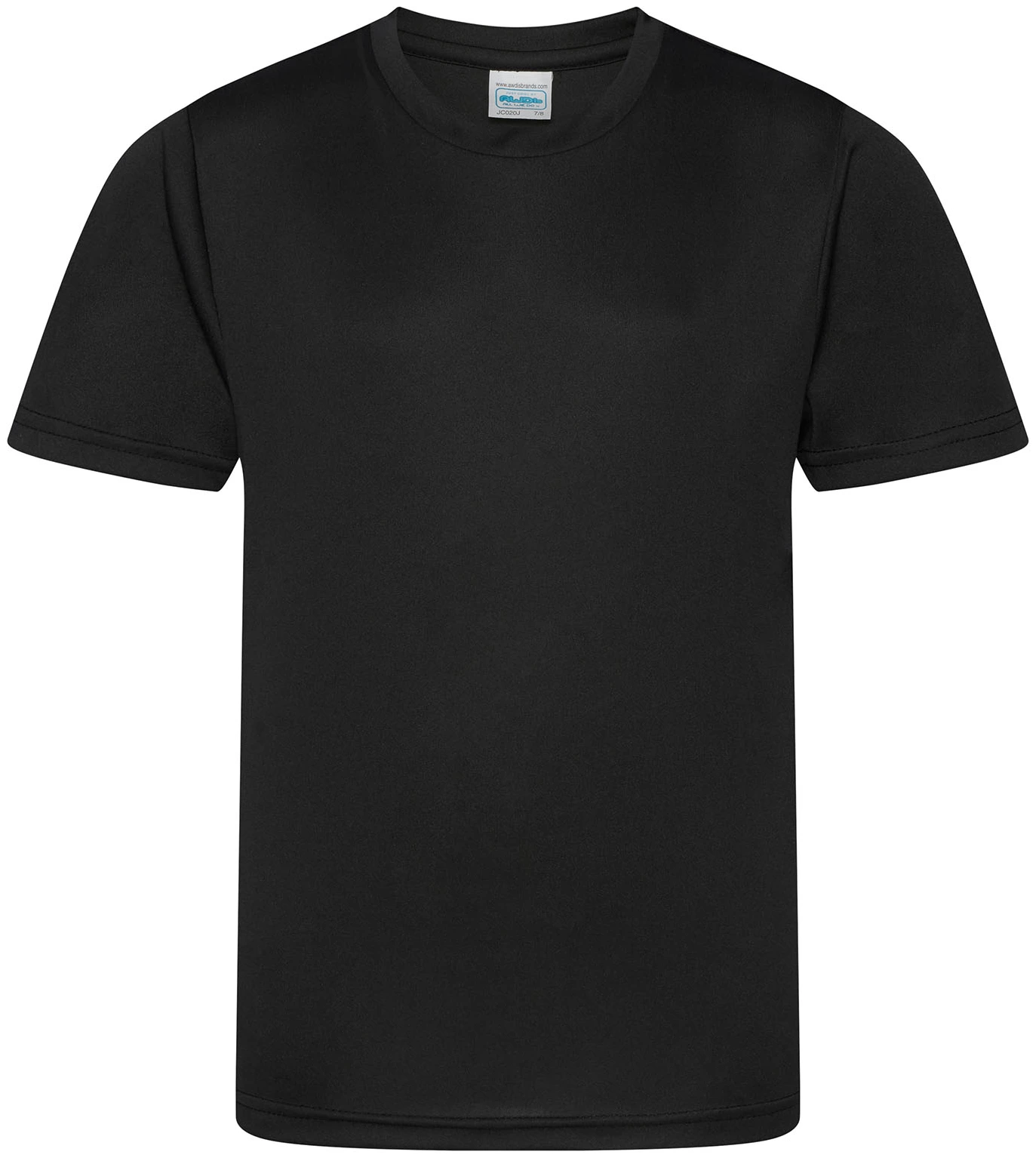 justcool-jc020j-kids-cool-smooth-t-shirt-jetblack-front-1 Just Cool Kids Cool Smooth T