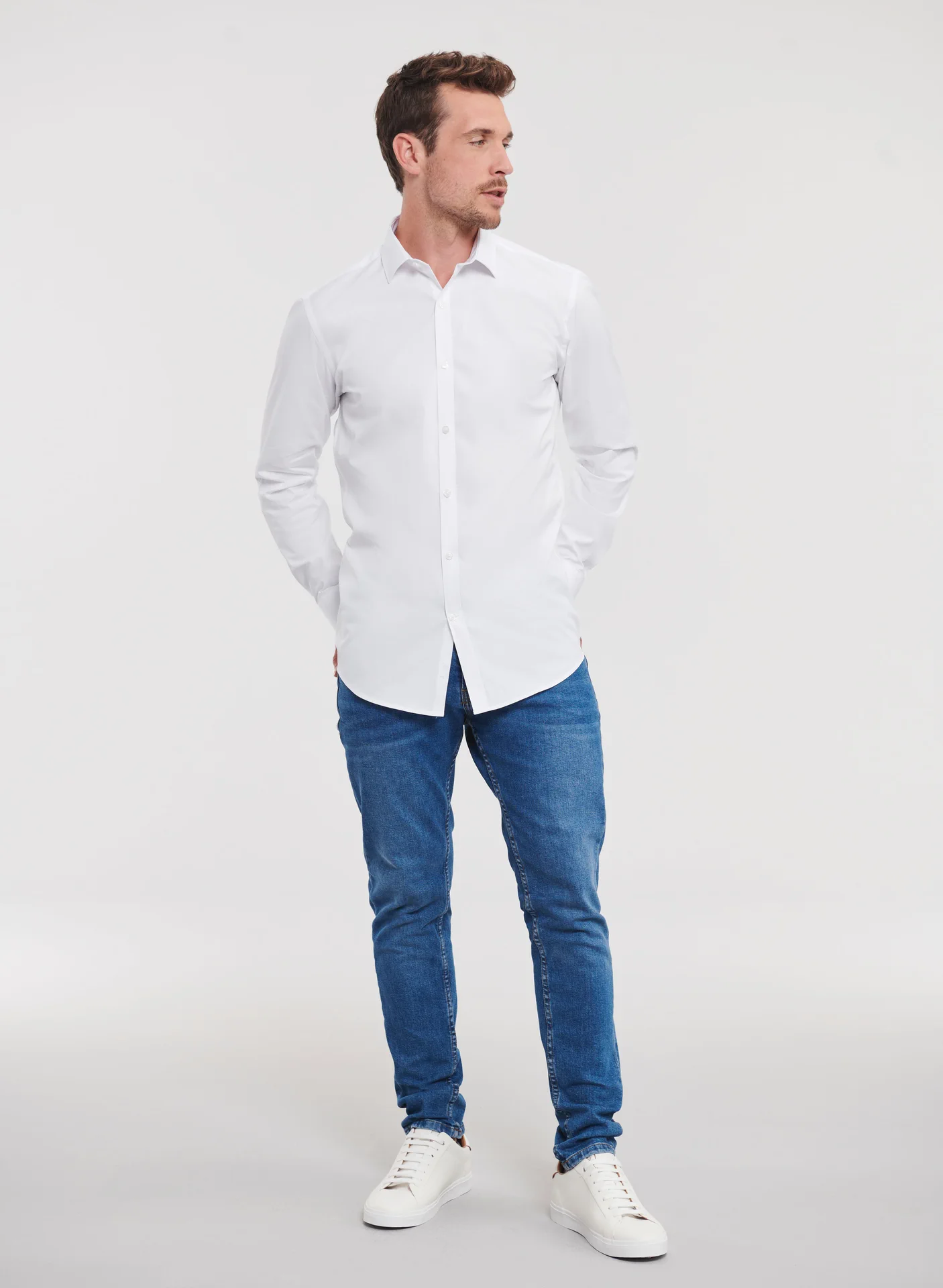 Russell Men's Long Sleeve Ultimate Stretch Shirt