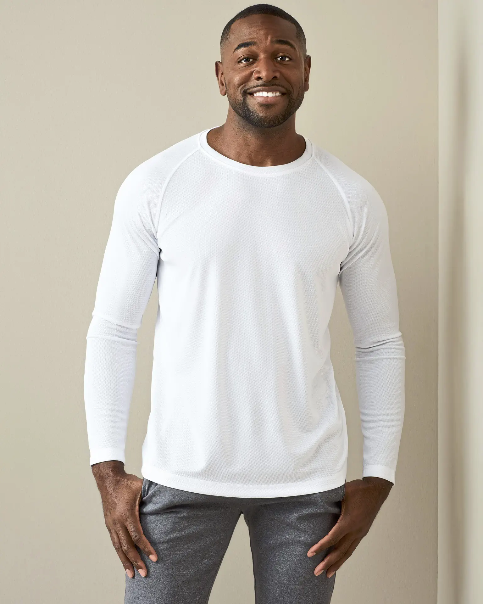 stedman-st8420-mesh-long-sleeve-white-model-1 Stedman Active 140 Long Sleeve