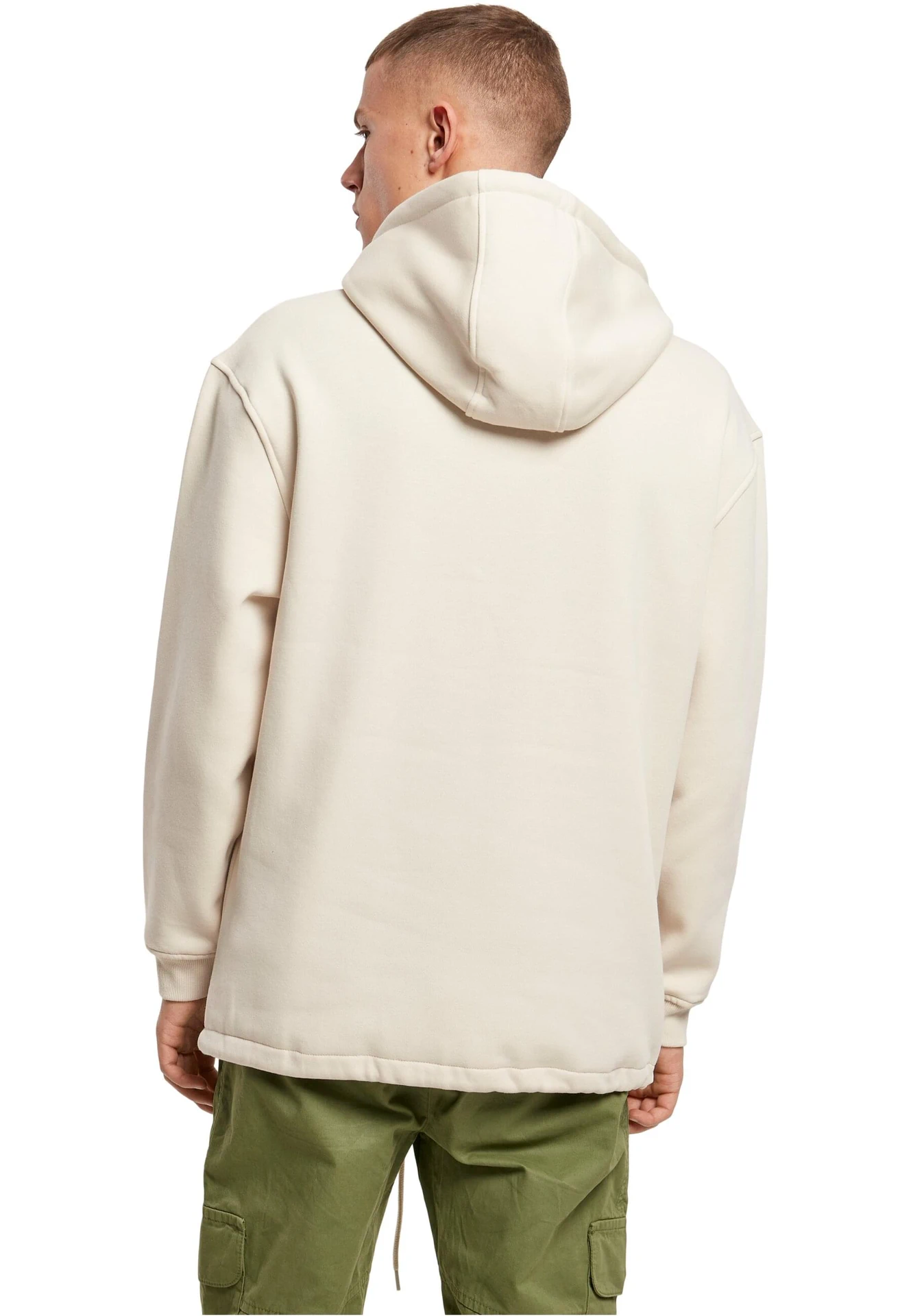 BYB-BY098-sweat-pull-over-hoody-sand-model-2 Build Your Brand Sweat Pull Over Hoody