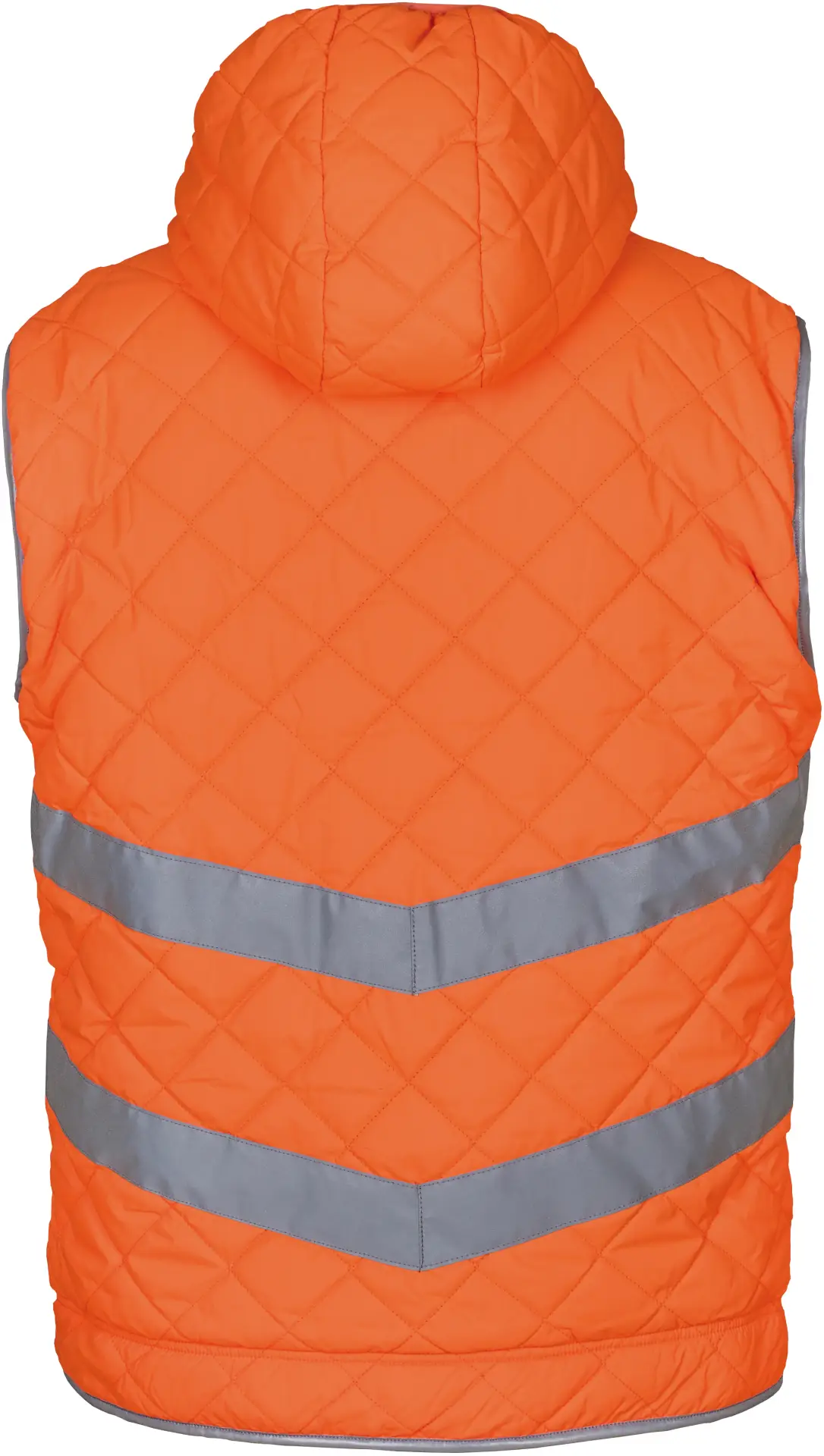 yoko-hv007-hi-vis-kensington-hooded-gilet-hi-vis-orange-back-3 YOKO Hi Vis Kensington Hooded Gilet