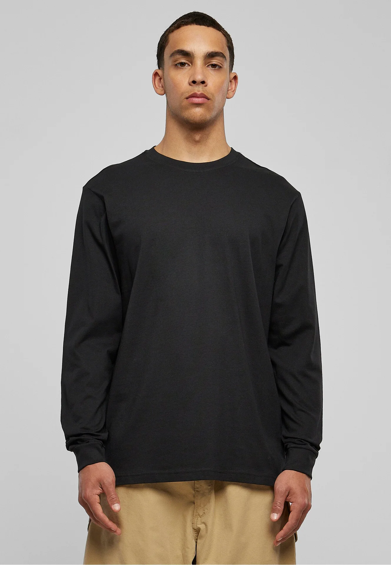 Build Your Brand Organic Long Sleeve With Cuffrib