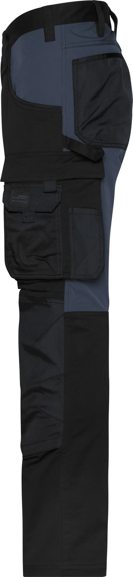 jn1812-workwear-stretch-pants-slim-line-black-carbon-left-4 James & Nicholson Workwear Stretch-Pants Slim Line
