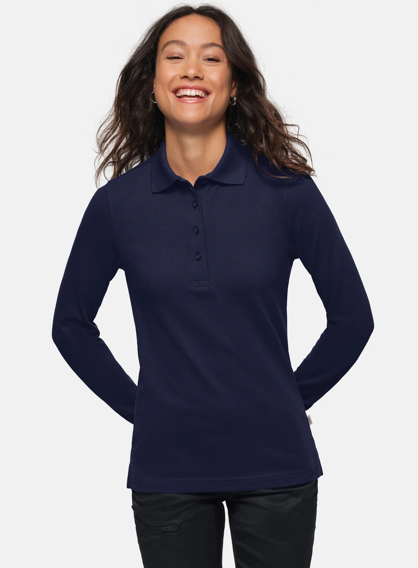 HAKRO Women-Longsleeve-Poloshirt 215 Mikralinar®