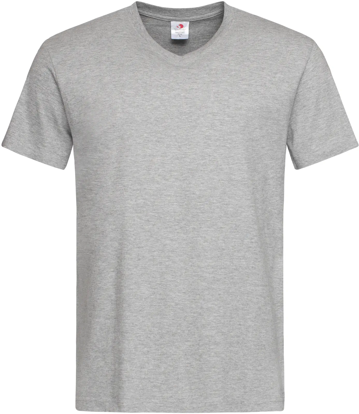 stedman-st2300-classic-v-neck-men-greyheather-front-4 Stedman Classic-T V-Neck