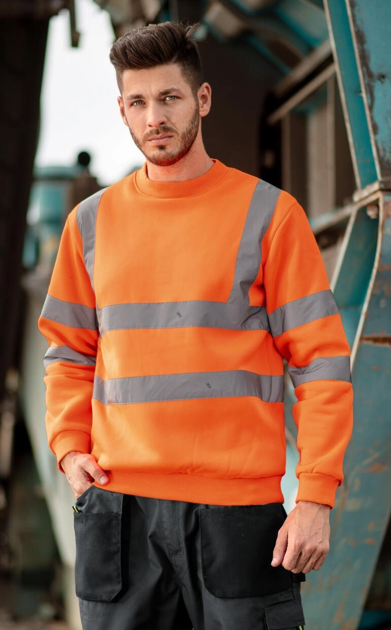 rimeck-4v6-sweatshirt-hv-essential-fluoreszierendesorange-model-0 RIMECK Sweatshirt HV Essential 4V6