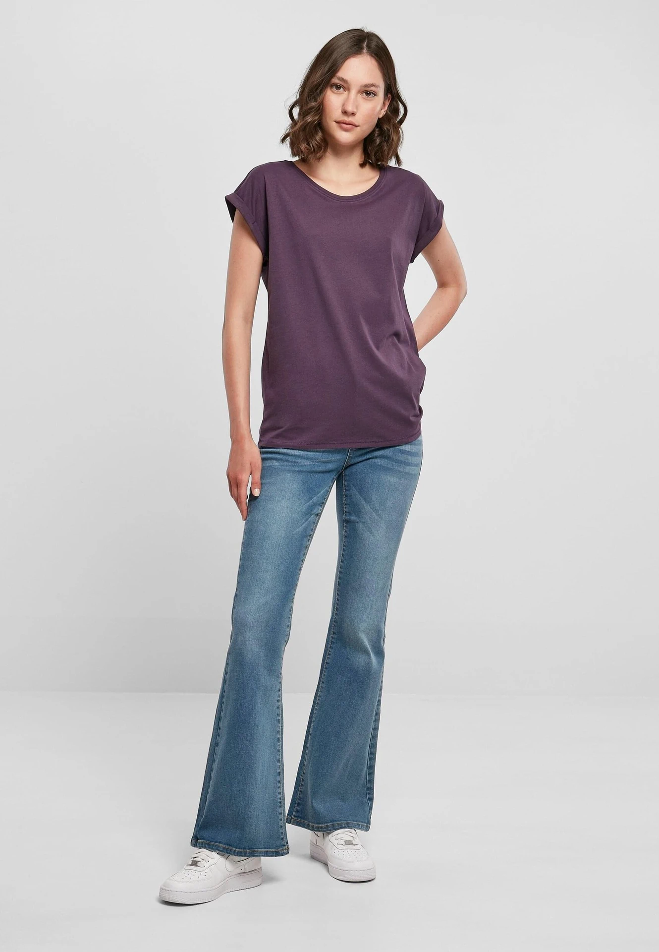 Build Your Brand Ladies Extended Shoulder Tee