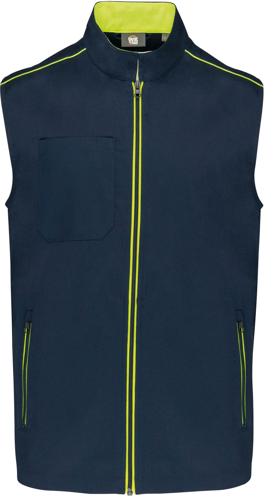 navy/fluorescent yellow