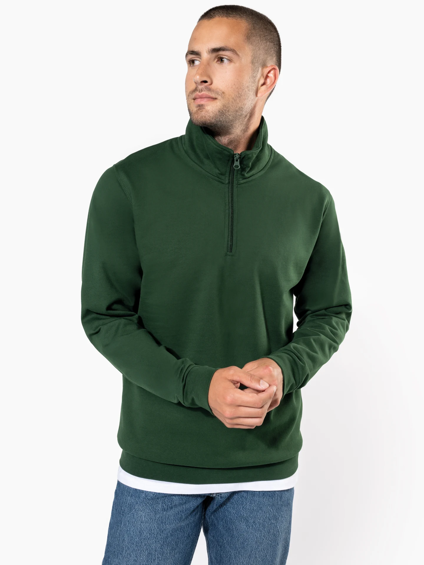 Kariban Sweater mit 1/4 Zip