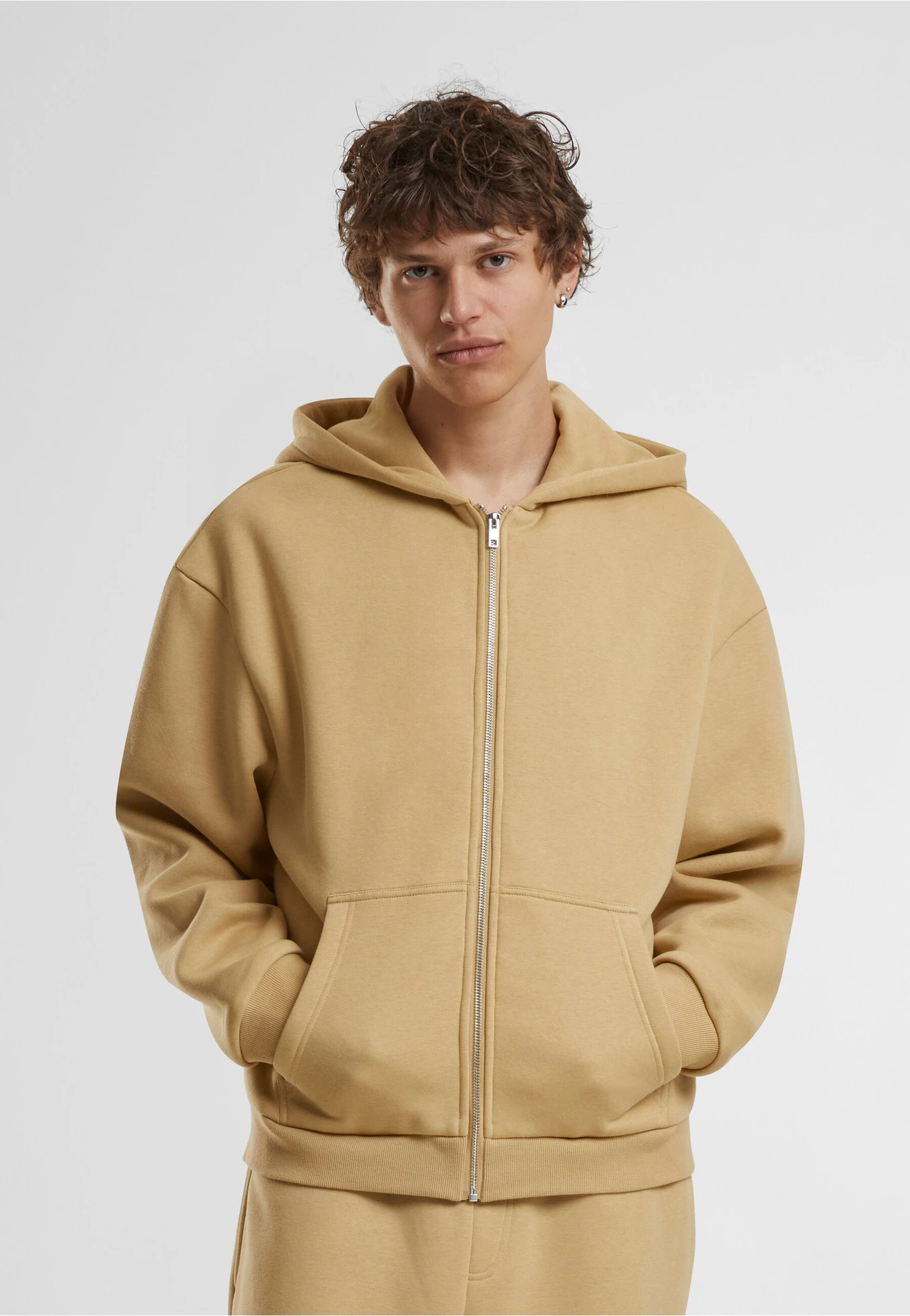 Build Your Brand Fluffy Zip Hoody