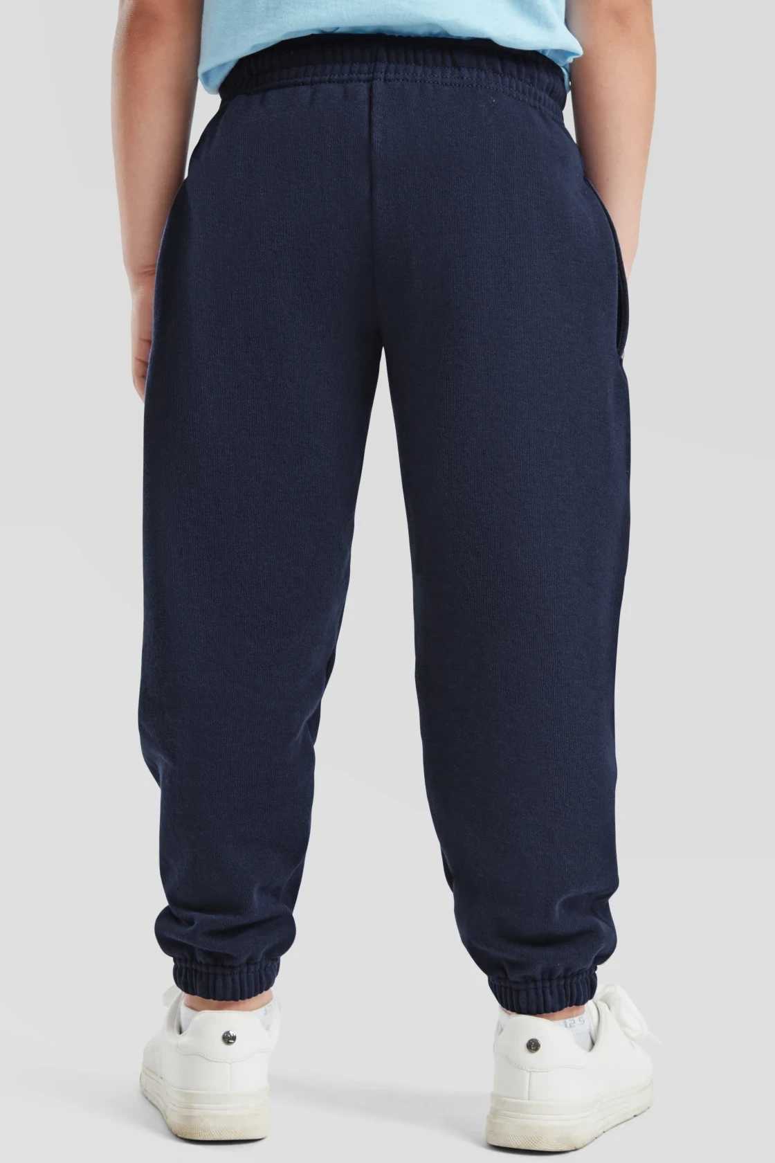fruit-of-the-loom-64-051-0-kids-classic-elasticated-cuff-jog-pants-navy-model-2 F.O.L. Classic Elasticated Cuff Jog Pants Kids