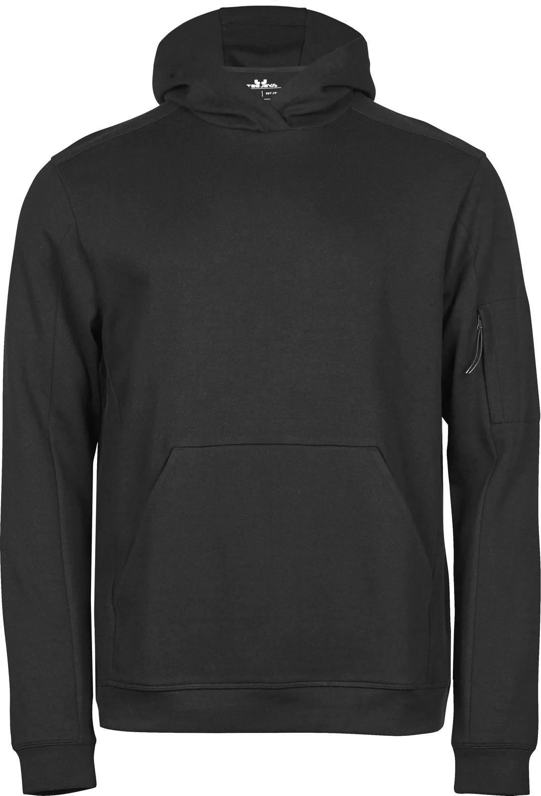 tee-jays-5702-athletic-hooded-sweatshirt-black-front-1 Tee Jays Athletic Hooded Sweat