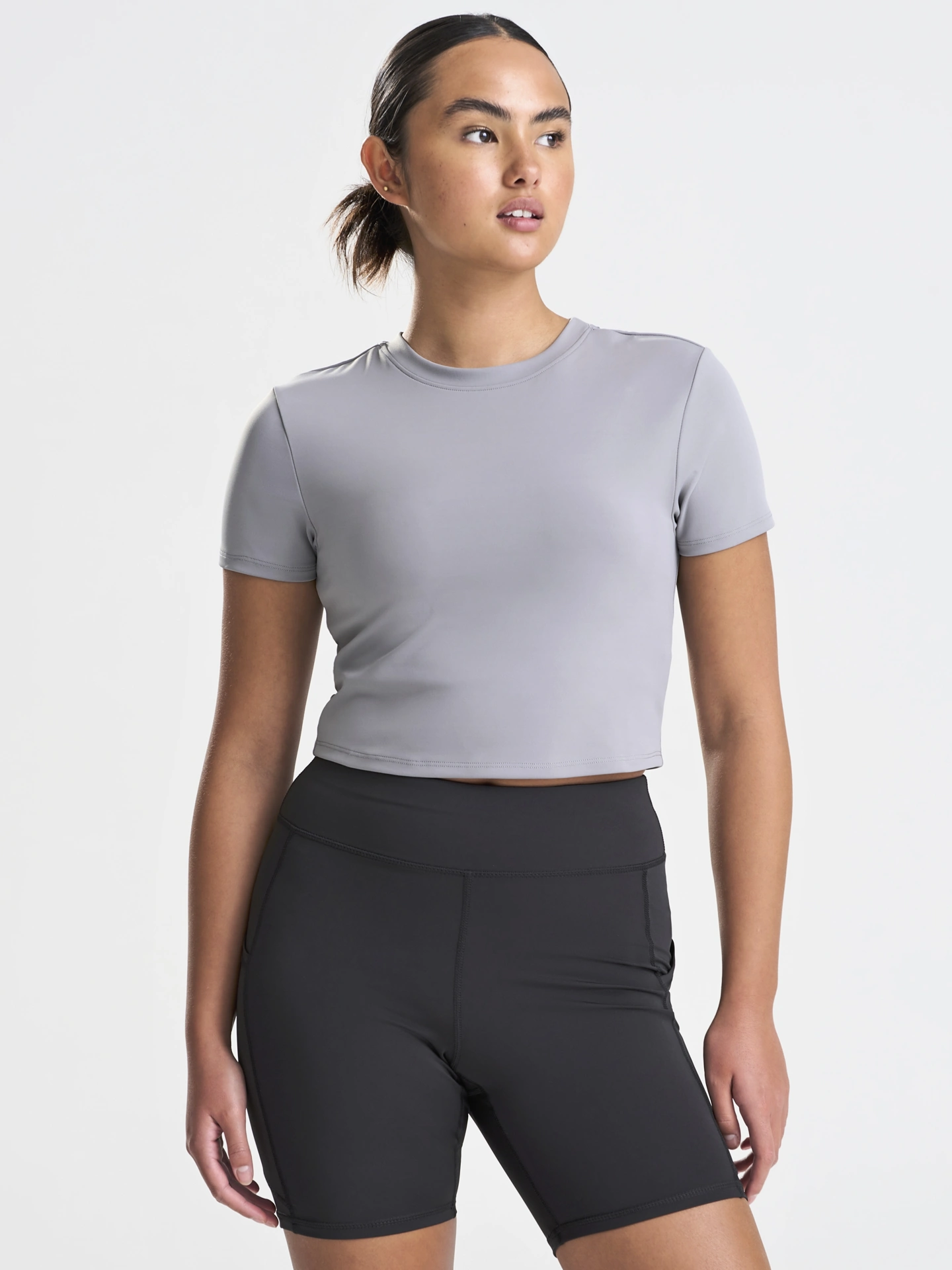 justcool-jc215-womens-recycled-cropped-t-shirt-model-0 Just Cool Women's Recycled Cropped T