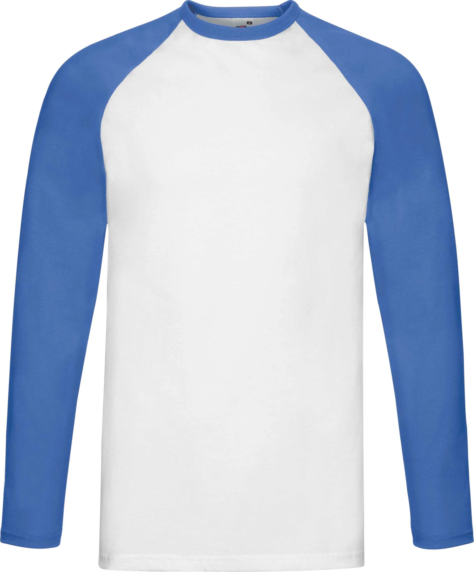 fruit-of-the-loom-61-028-0-long-sleeve-baseball-t-shirt-white-royalblue-4 F.O.L. Long Sleeve Baseball T