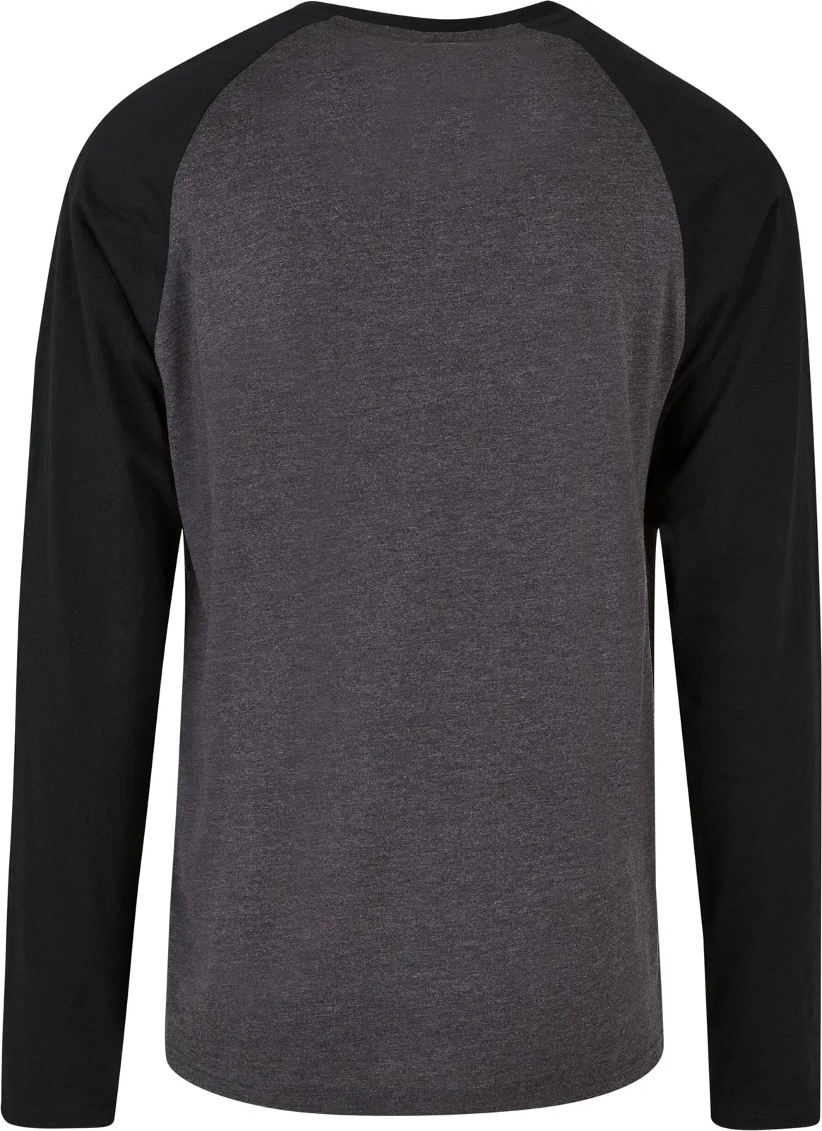 BYB-BB023-mens-contrast-raglan-longsleeve-t-shirt-charcoal-black-back-7 Build Your Brand Contrast Raglan Longsleeve T-Shirt