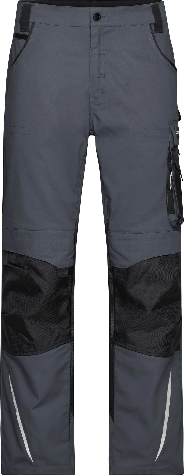 jn832-workwear-pants-carbon-black-front-3 James & Nicholson Workwear Arbeitshose Strong