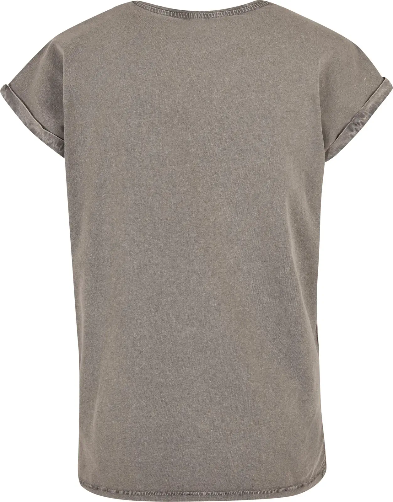 BYB-BY053-ladies-acid-washed-extended-shoulder-t-shirt-asphalt-back-7 Build Your Brand Ladies Acid Washed Extended Shoulder Tee