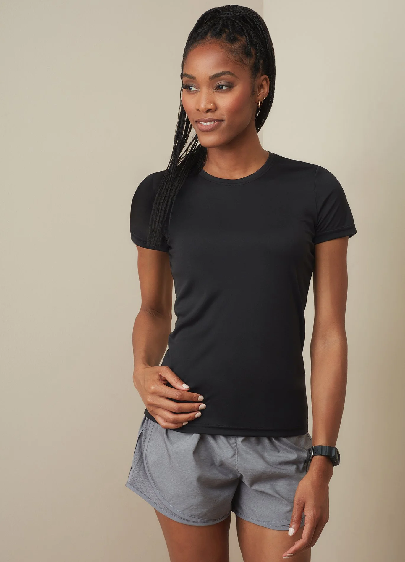 stedman-st8100-sports-t-shirt-women-blackopal-model-1 Stedman Active Sports-T Crew Neck for women