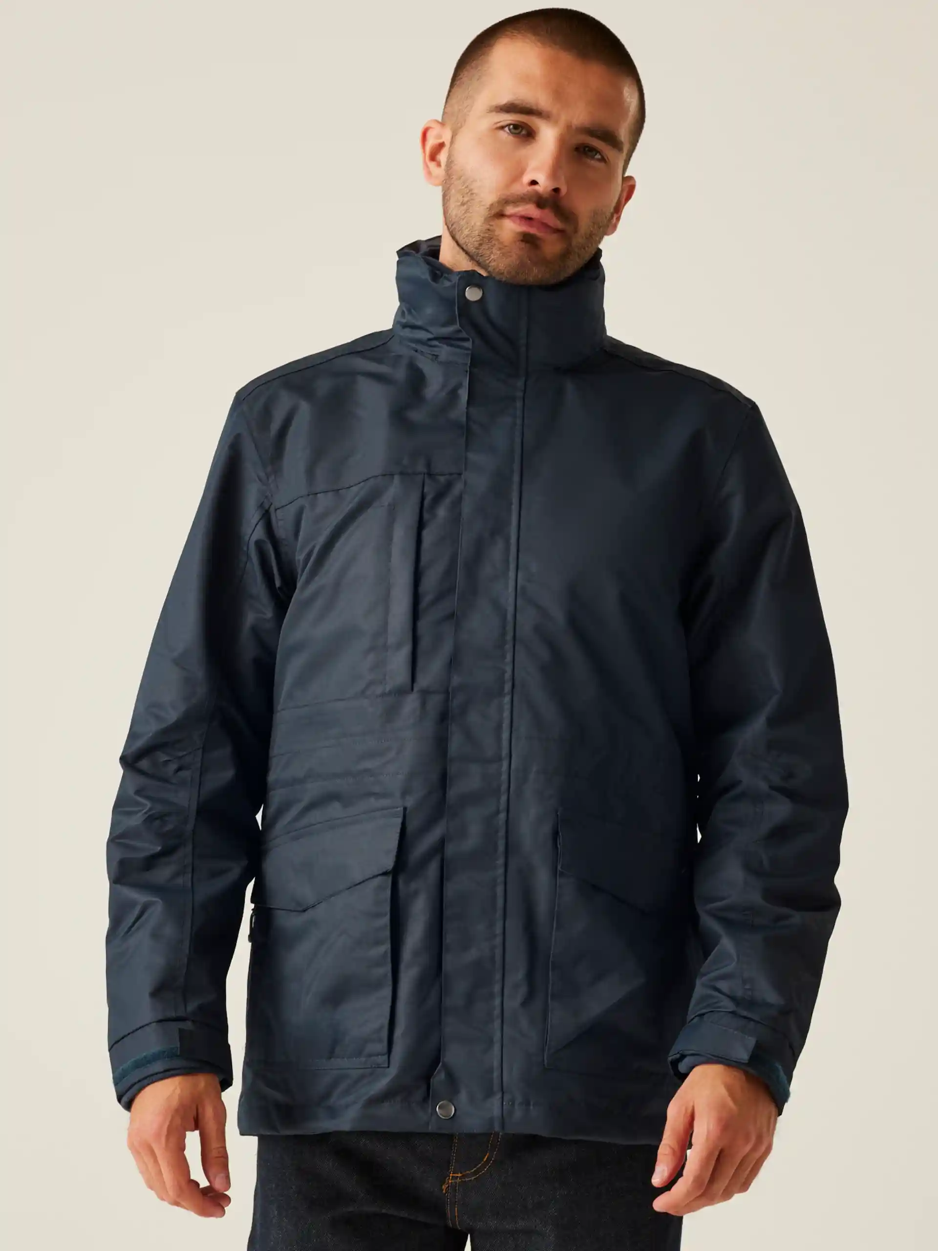 regatta-tra147-benson-lll-breathable-3-in-1-jacket-navy-model-1 Regatta Men´s Benson III Breathable 3 in 1 Jacket