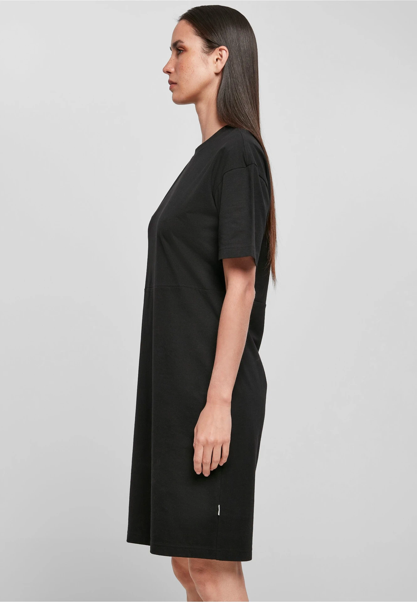 Build Your Brand Ladies Organic Oversized Slit Tee Dress